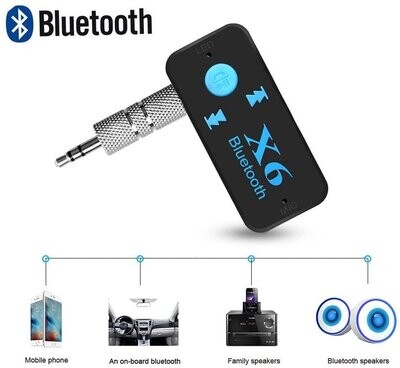 Bluetooth X6, para auxiliar de carro y equipos de sonido