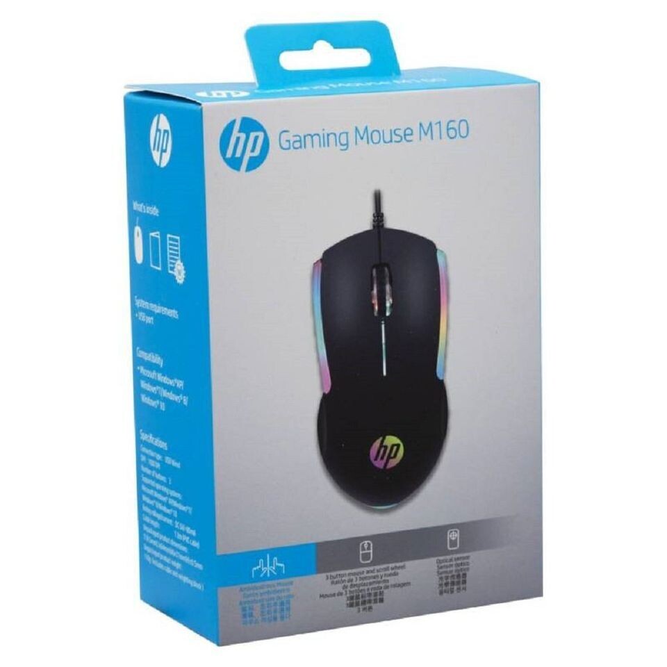 Mouse Hp M160, iluminación RGB