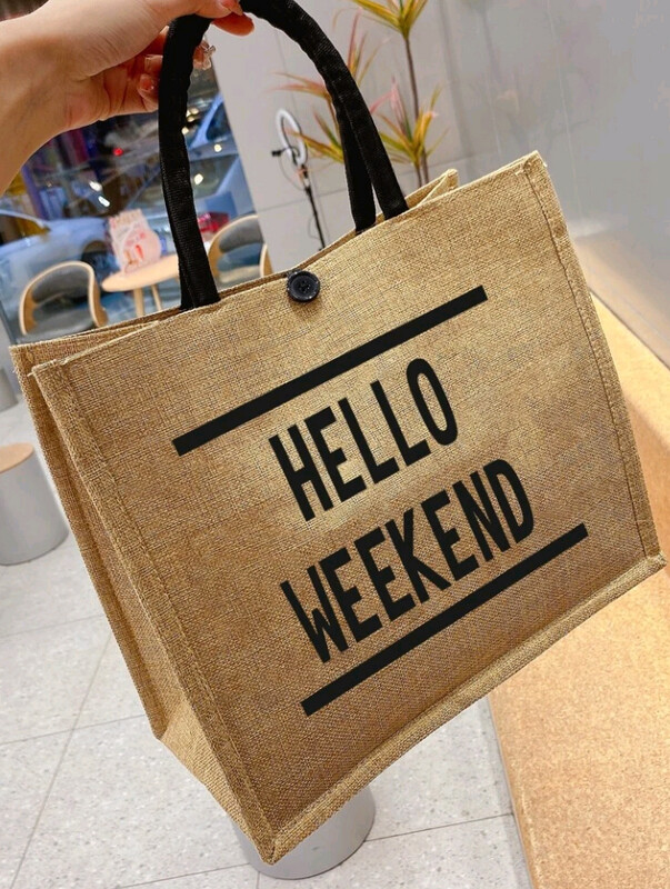 Hello Weekend Travel Tote Bag