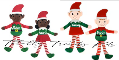 Personalized Plush Christmas Elves