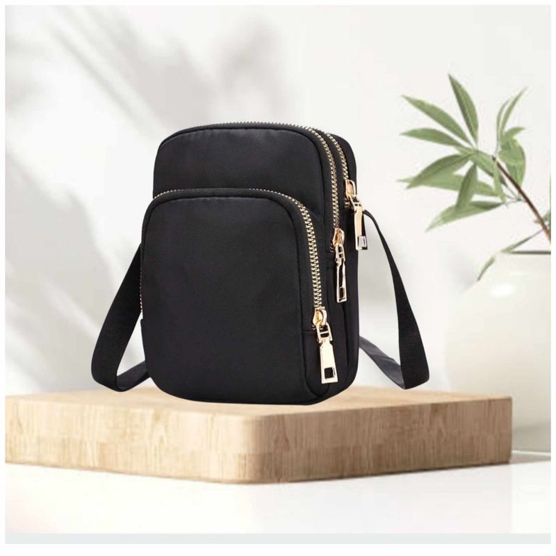 Nylon 3 Pocket Cross Body Bag