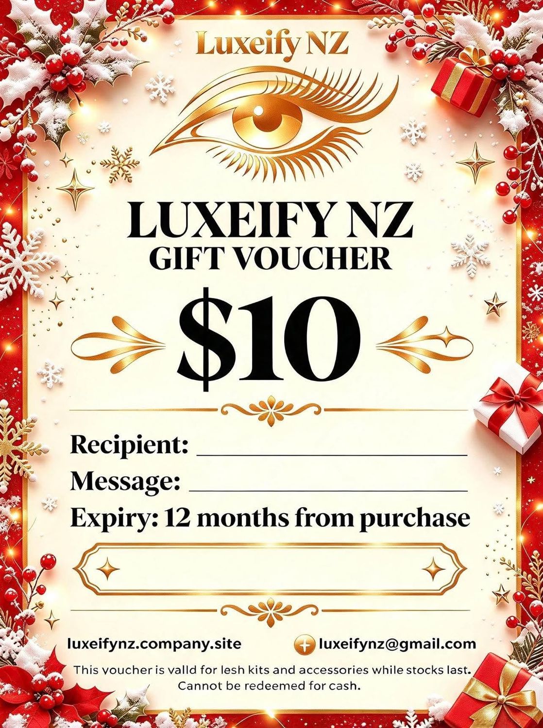 $10 Gift Vouchers