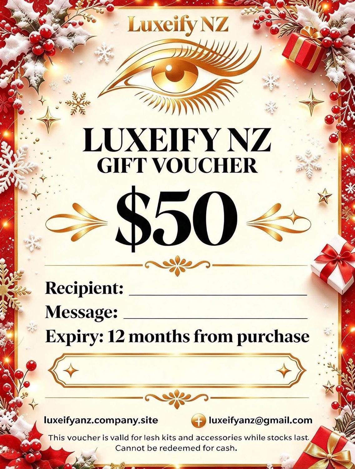 $50 Gift Vouchers