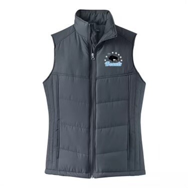 Women's Grey Port Authority® Puffer Vest
