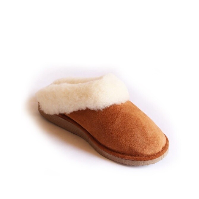 Women&#39;s Camel Sheepskin Mules