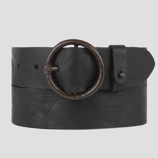 45501 Pip | Vintage Round Buckle Leather Belt