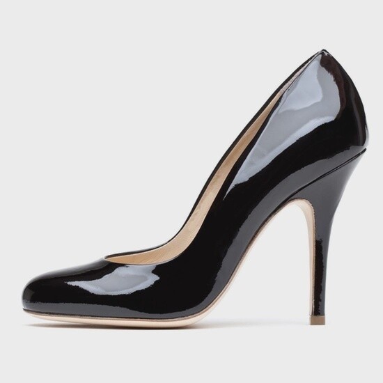 Elle Black Patent Heels