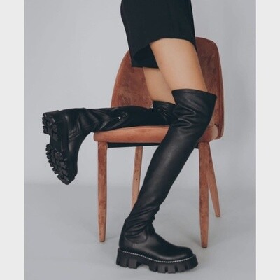 Over the Knee Boots: Black