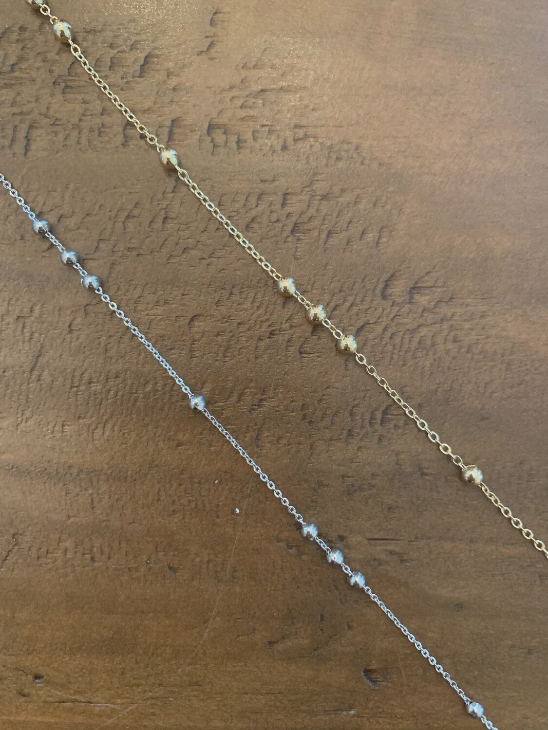 Beaded Choker- Silver, Colour: Silver