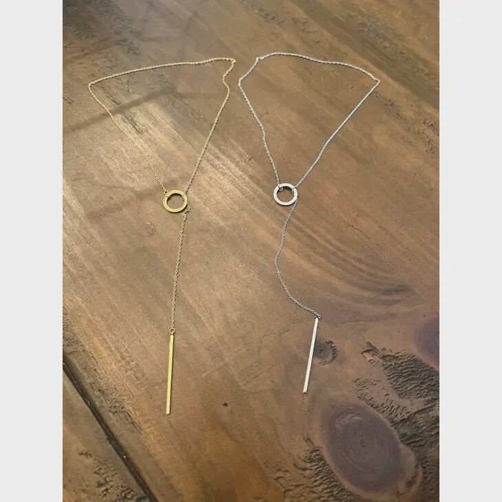 Circle Lariat Necklace