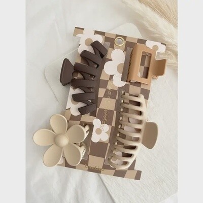 4-Pack Assorted Hair Clips