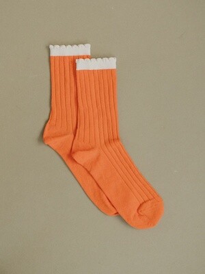 Willa Summer Orange Adult Socks