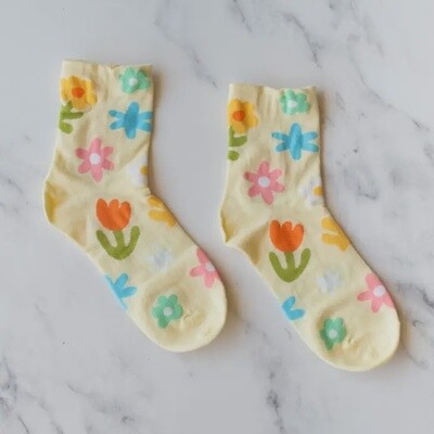 Bright Flowers Socks