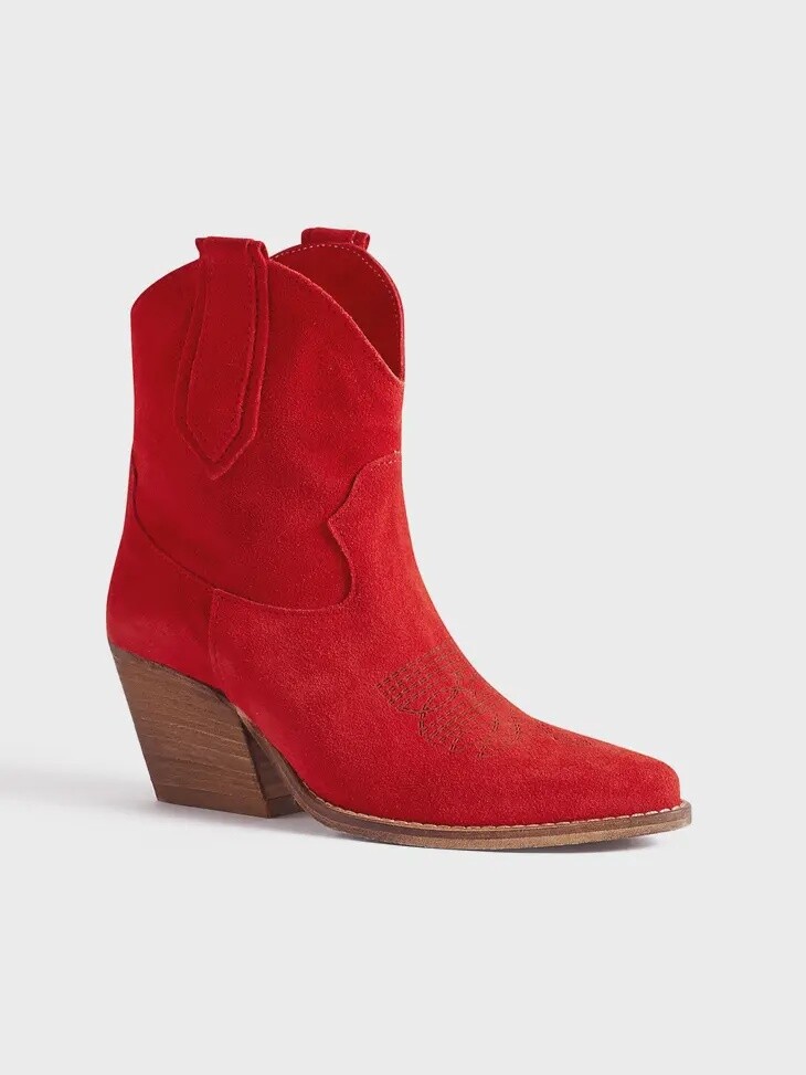 Leila Red Texan Boots