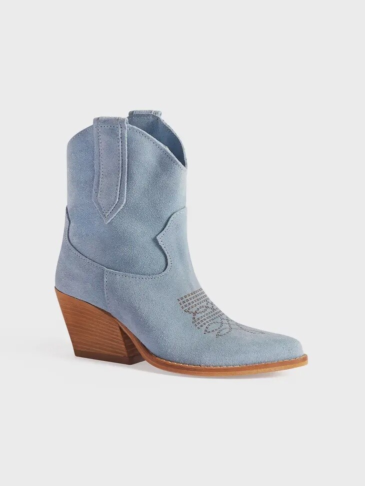 Leila Sky Blue Texan Boots