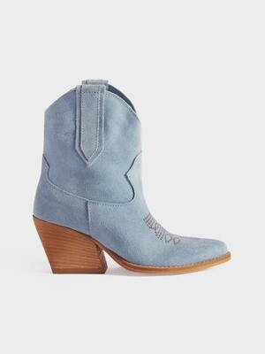 Leila Sky Blue Texan Boots