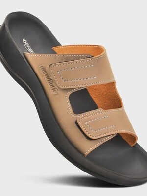 Urania Summer Slip-On Comfortable Slides Sandals- Khaki