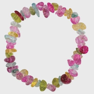 Sea Glass Rainbow Glass Bead Bracelet