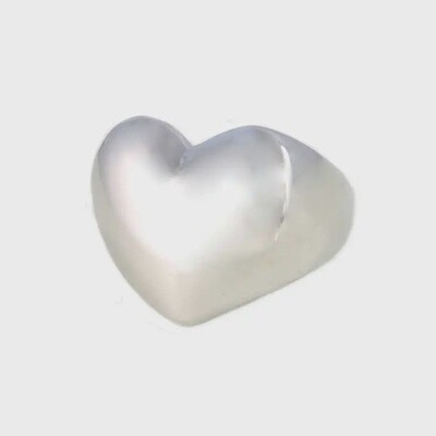 Silver Puffy Heart Ring