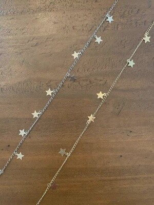 Star Choker Necklace- Gold