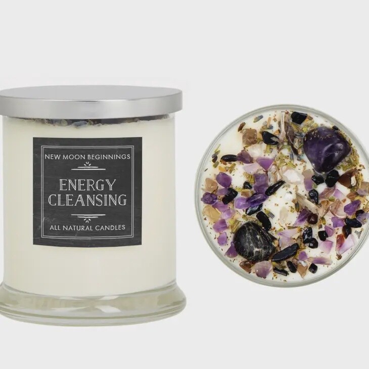 Energy Cleansing Crystal Candle