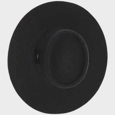 Wide Band Trim Wool Felt Panama Hat
