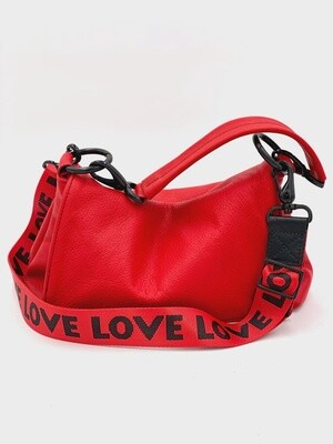 Marita Red Leather Shoulder Bag