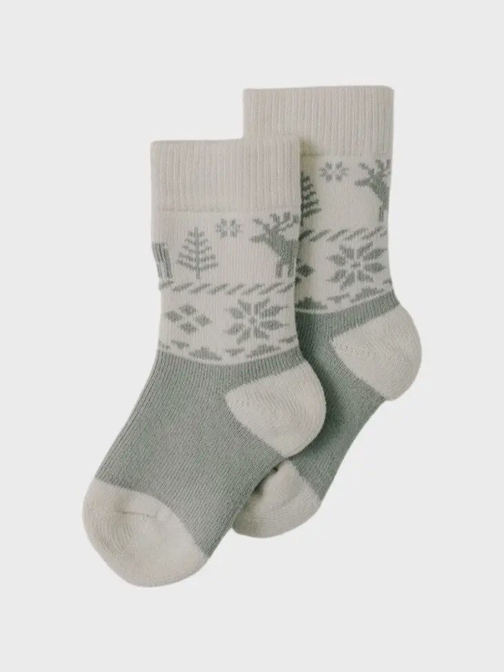 Holiday Fair Isle Shortie Adult Socks