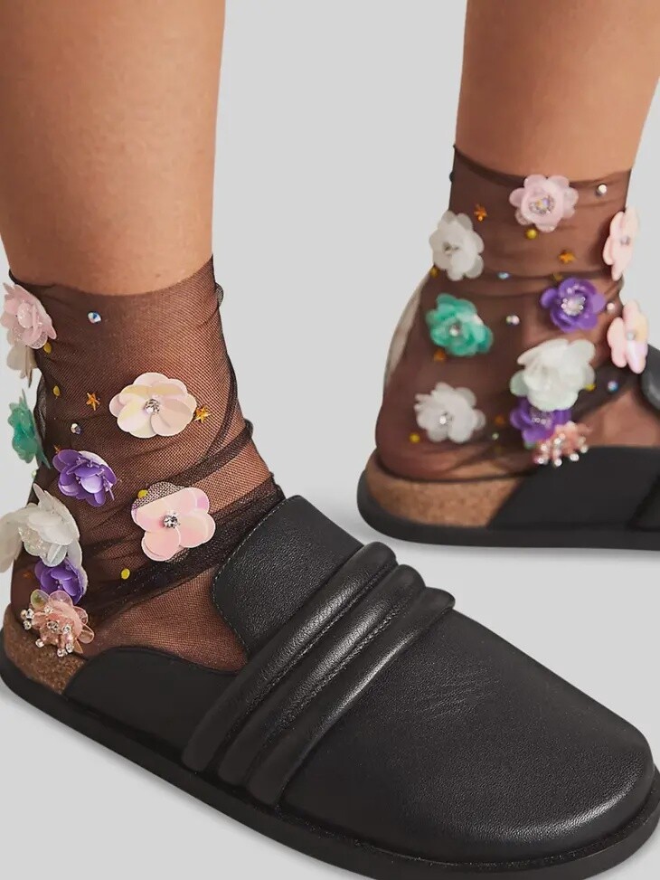 Secret Garden Socks- Black