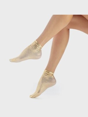 Gold Glitter Ankle Socks