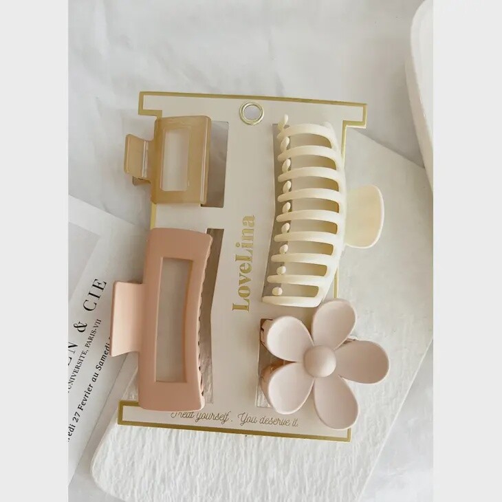 4-Pack Assorted Hair Clips
