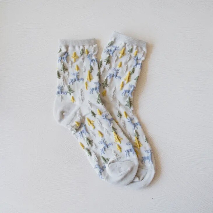 Christmas Casual Crew Socks For Holiday