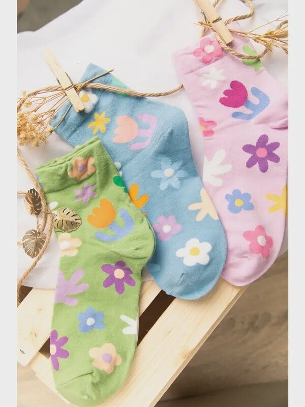 Floral Print Causal Socks