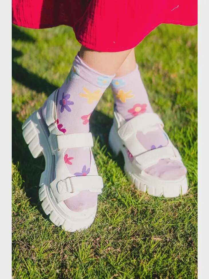 Floral Print Causal Socks