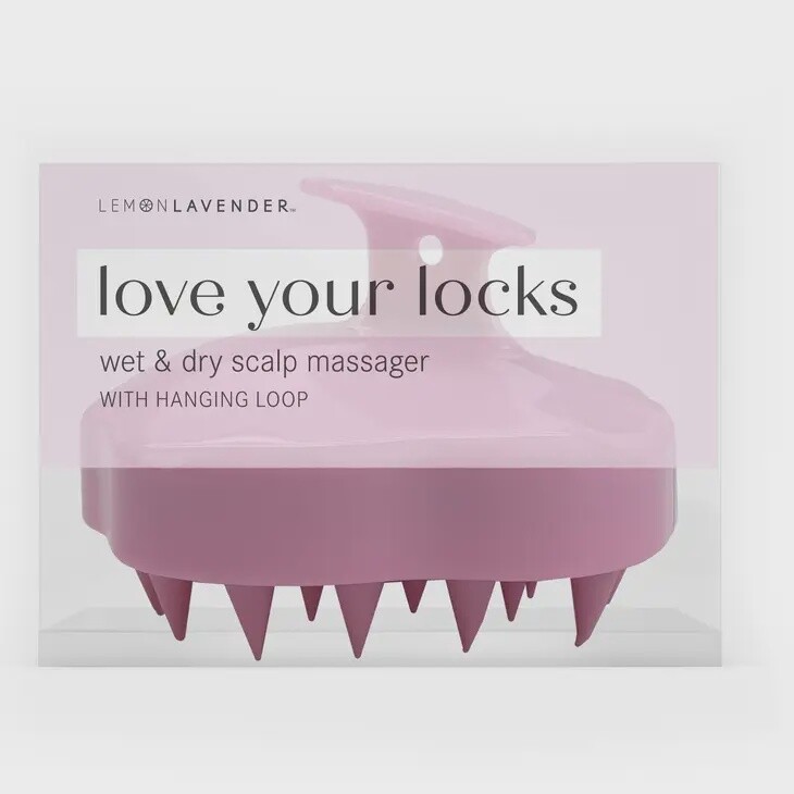 Lemon Lavender Love Your Locks Wet & Dry Scalp Massager- Assorted Colors