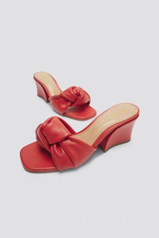 Caty Heels- Red Leather