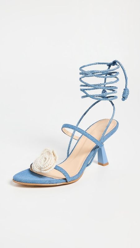 Kendra Bloom Denim Sandals