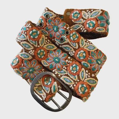Ground Cover Floral Embroidered Belt