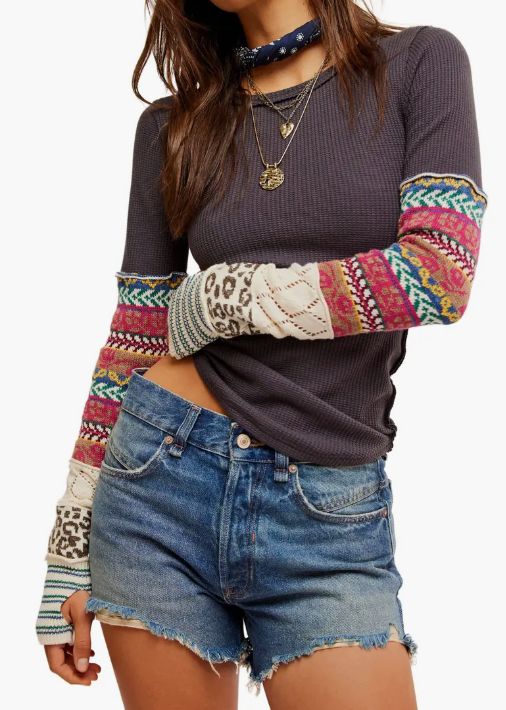 Free People All In Cuff Shirt