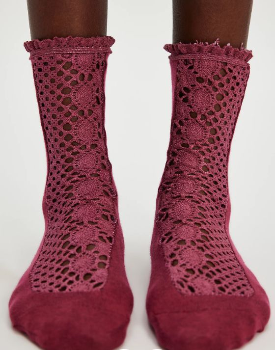 Free People Rubies Crochet Socks