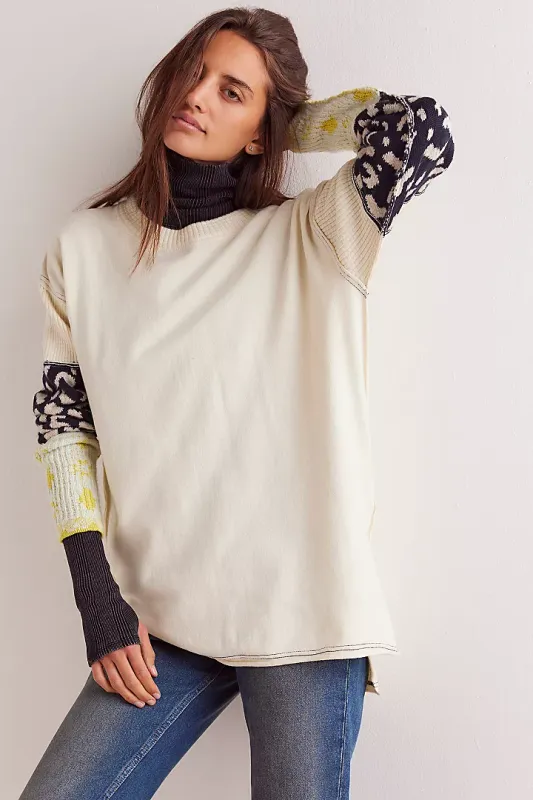 Free People We The Free Tiger Style Cuff Sweater