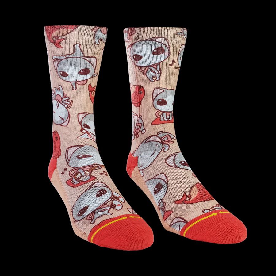 Ryo Taniguchi Kitties Classic Crew Socks