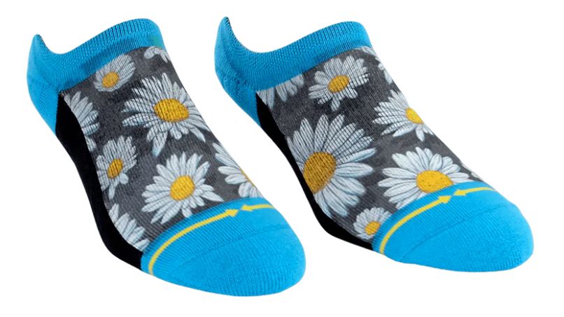 Slogan Spring Daisies No Show Socks