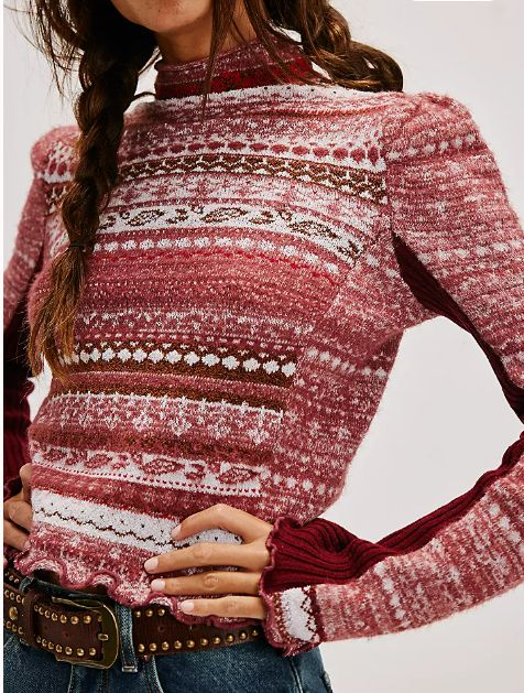 Free People Bali Juniper Turtleneck Sweater