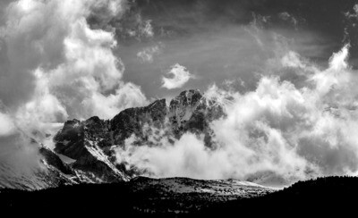 Longs Peak in Clouds