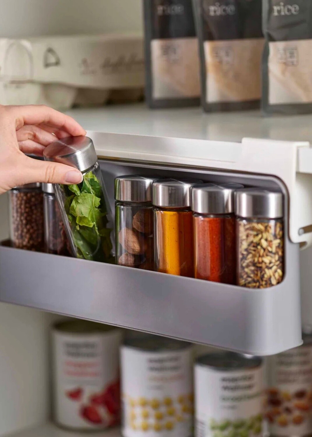 Under-shelf Spice Rack - Grey