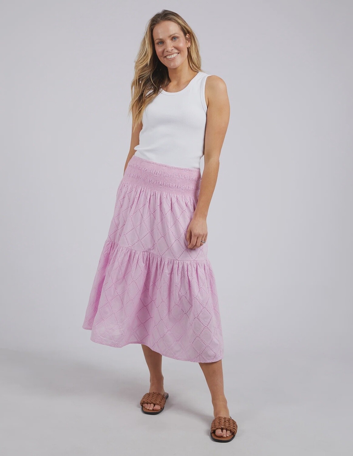 Skirt Ottilie Broderie, Colour: lilac, Size: 8