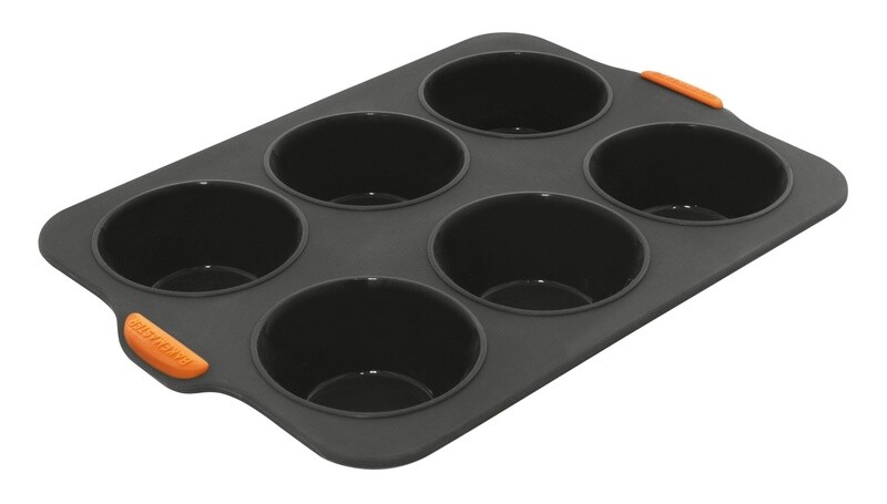 Silicone 6 Cup Large Muffin Pan - Grey