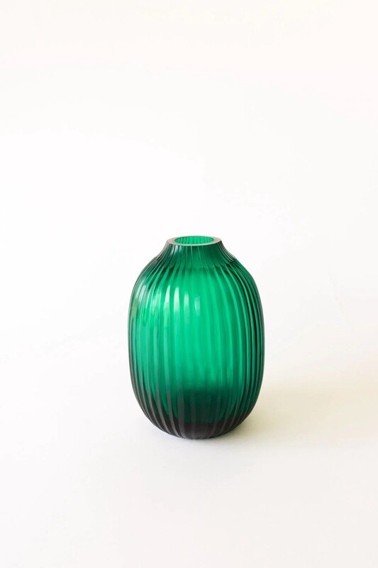 Cut Glass Vase - Pod