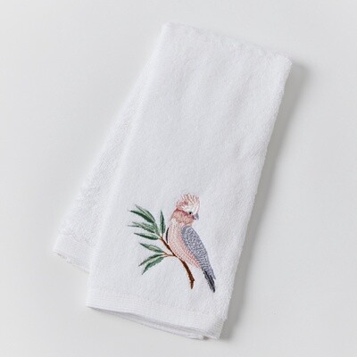 Galah Hand Towel - Set of 2 (1 Plain)